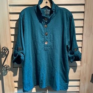 NWT Neon Buddha 3/4 Sleeve Top - Large